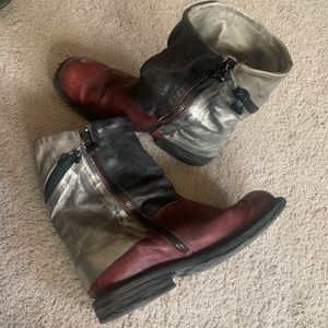 AS98 Ankle patchwork boots 38